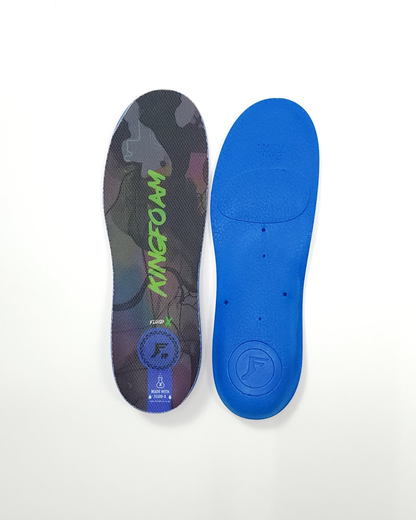 FP Kingfoam Orthotics Fluid-X Insoles - Black Camo/Green