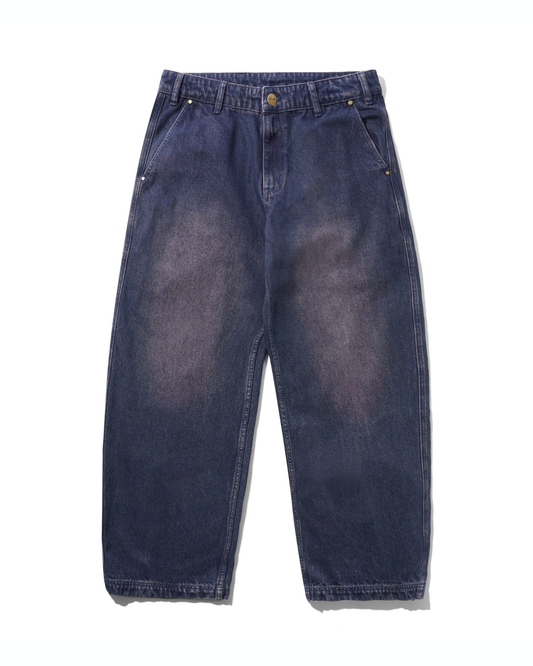 BUTTER GOODS Work Pants - Distressed Tinted Indigo