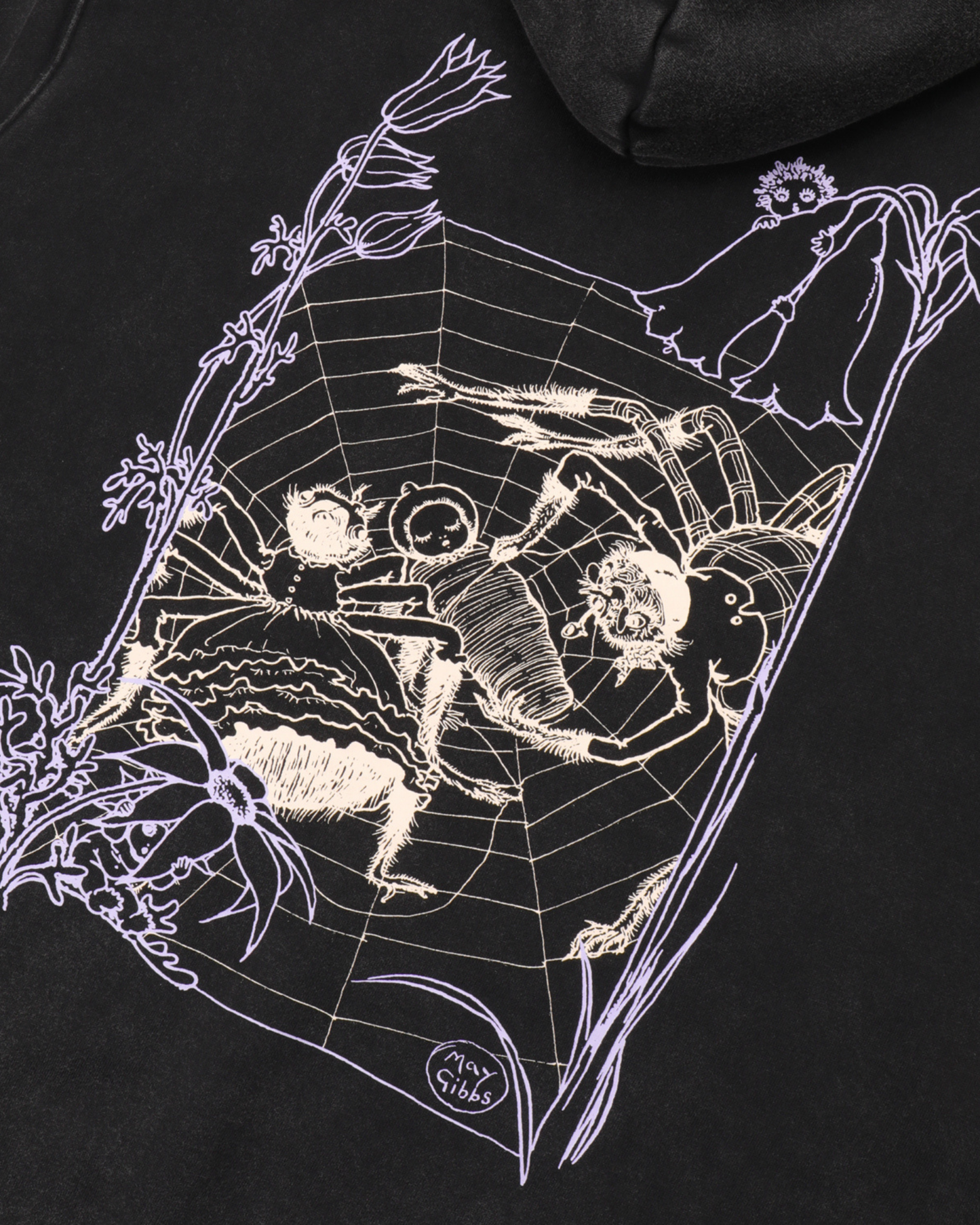 Passport Webbed Bed Zip Hoodie - Acid Black