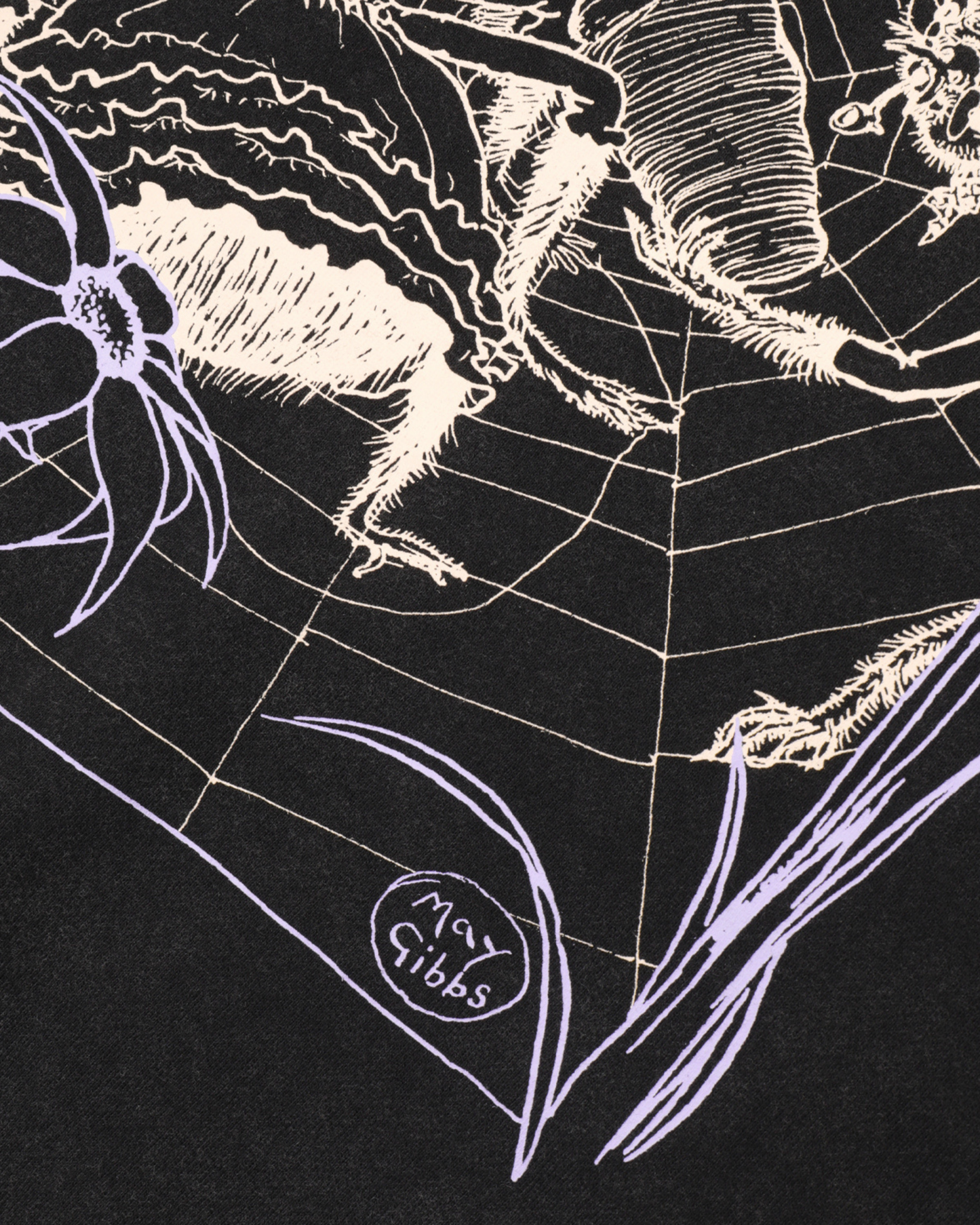 Passport Webbed Bed Zip Hoodie - Acid Black