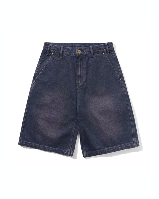 BUTTER GOODS Work Shorts - Distressed Tinted Indigo