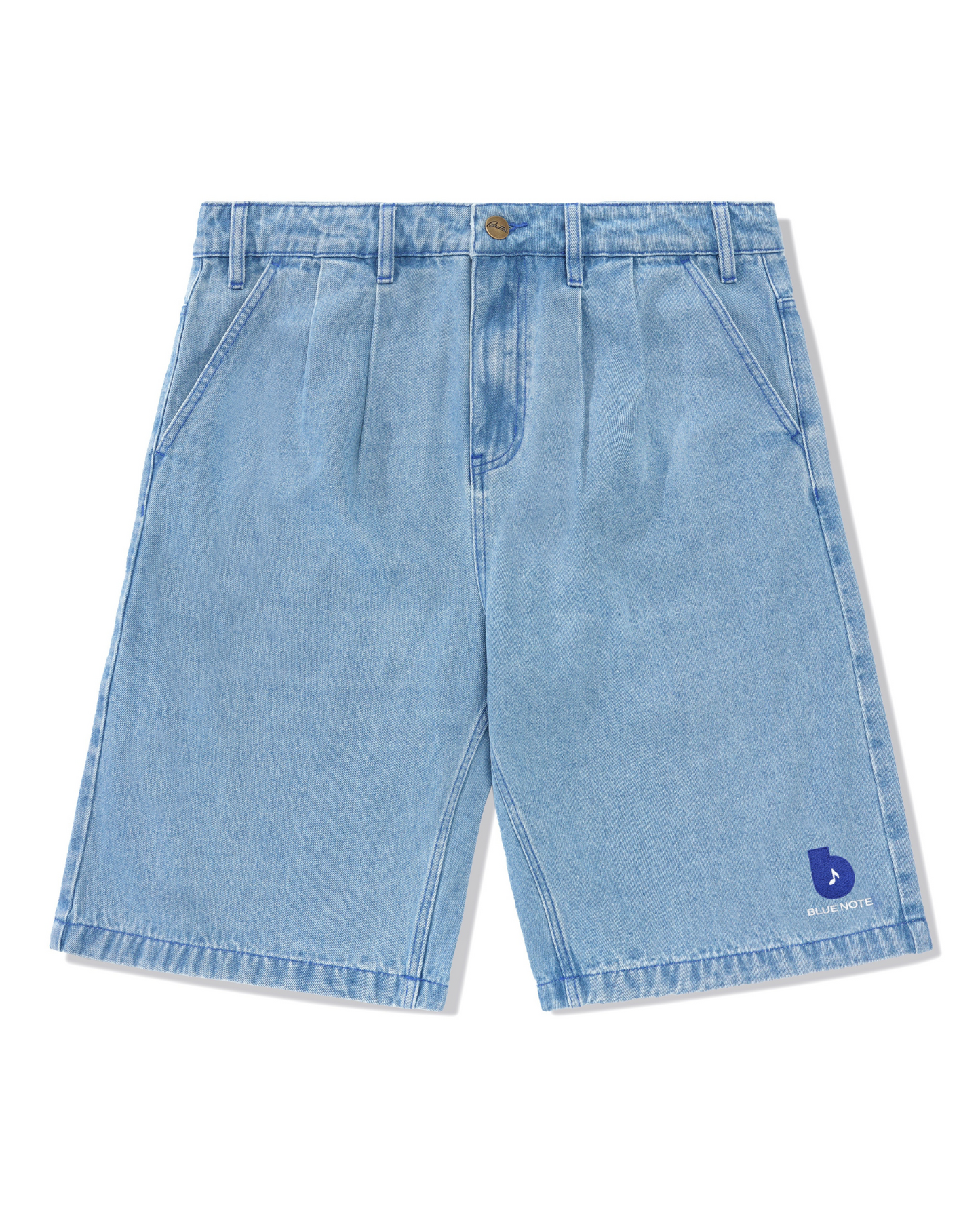 BUTTER GOODS | Blue Note Pleated Denim Shorts - Washed Indigo