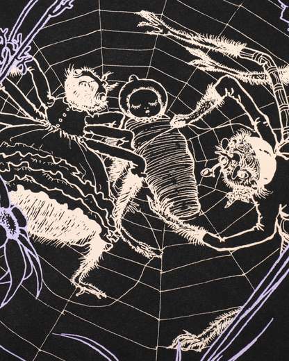 Passport Webbed Bed Zip Hoodie - Acid Black