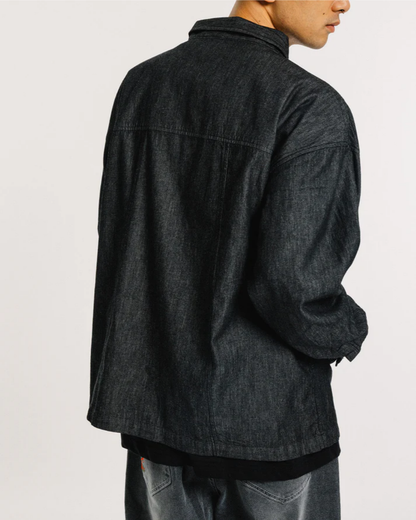 EVISEN 2nd Chambray Denim Shirt - Black