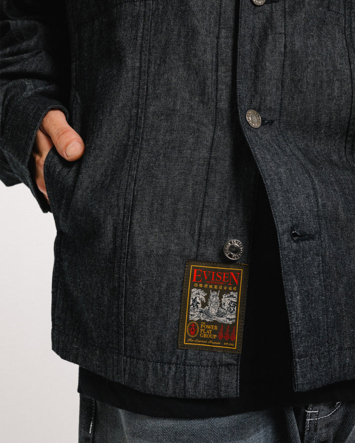 EVISEN 2nd Chambray Denim Shirt - Black