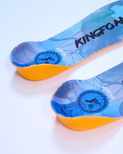 FP Kingfoam Elite Sport Quantum-Heel Mid Insoles - Grey Camo/Black