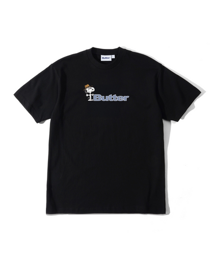 BUTTER GOODS | PEANUTS Spike Logo Tee - Black