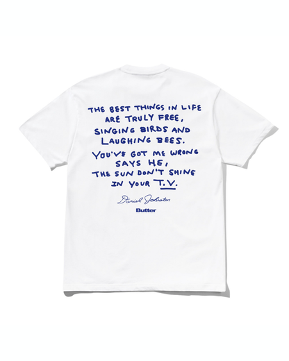 BUTTER GOODS | DANIEL JOHNSTON Don't Be Scared Tee - White
