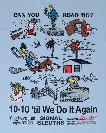 Passport Radio Silence Tee - Stonewash Blue