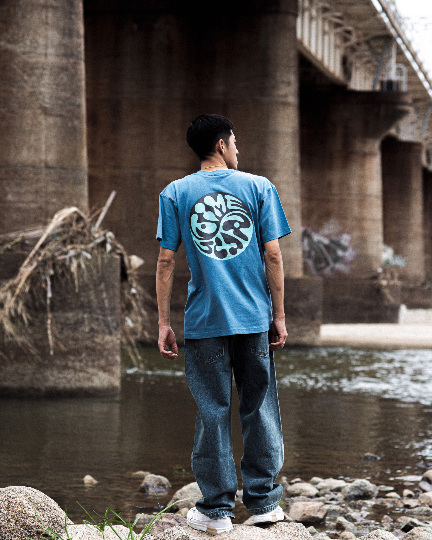 TIMESCAN Yin Yang Tee - Blue