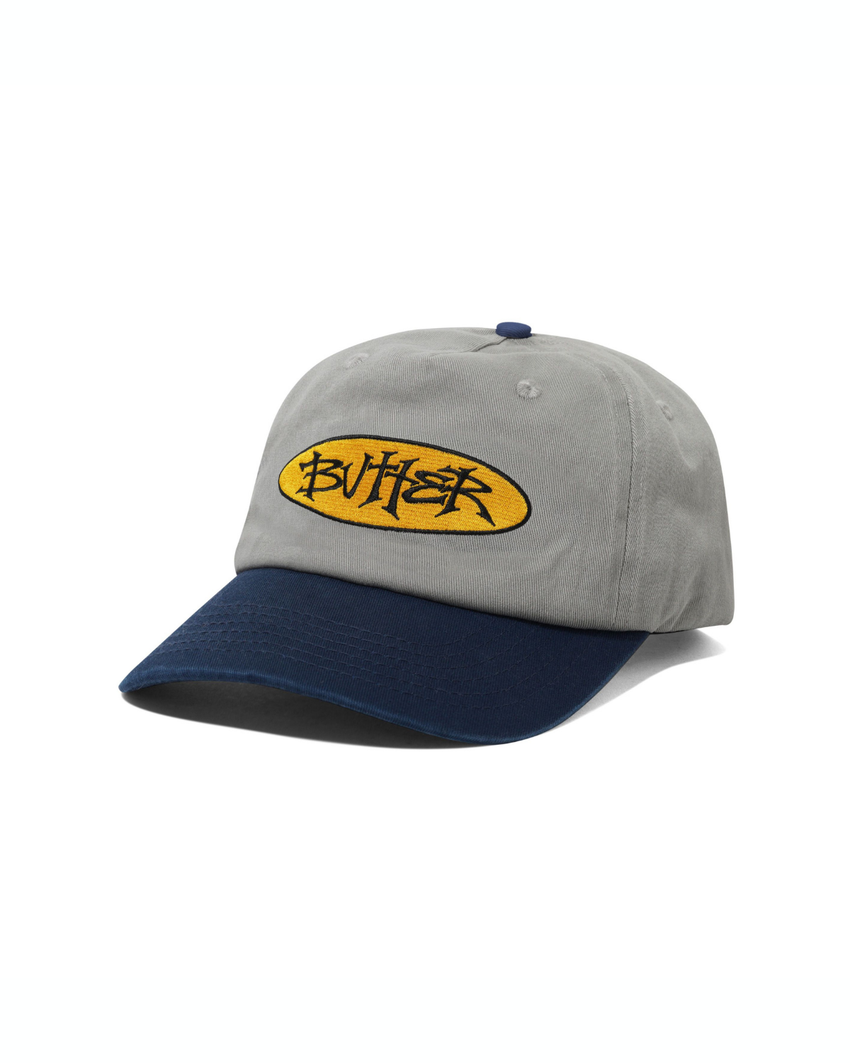 BUTTER GOODS Tide 5-Panel  Cap - Washed Grey / Navy