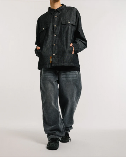 EVISEN 2nd Chambray Denim Shirt - Black