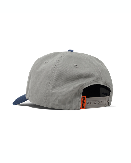BUTTER GOODS Tide 5-Panel  Cap - Washed Grey / Navy