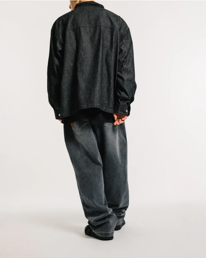 EVISEN 2nd Chambray Denim Shirt - Black