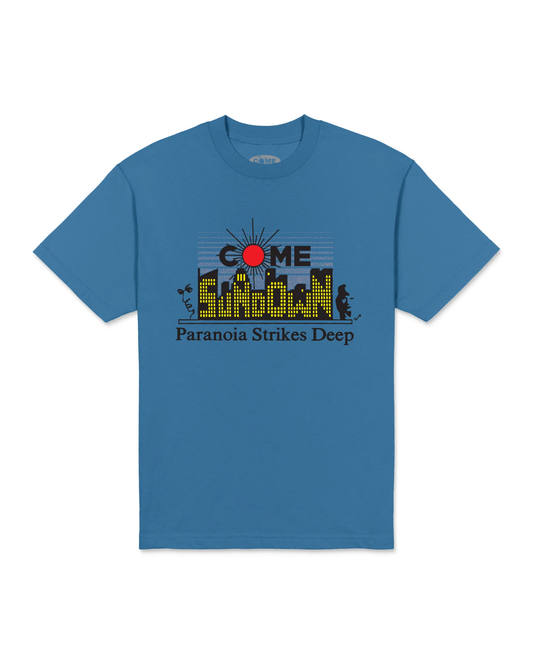 COME SUNDOWN Paranoia S/S Tee - Sky Blue