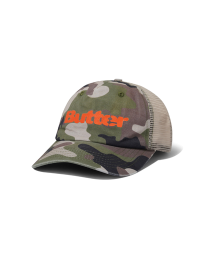 BUTTER GOODS Stencil Trucker Cap - Camo