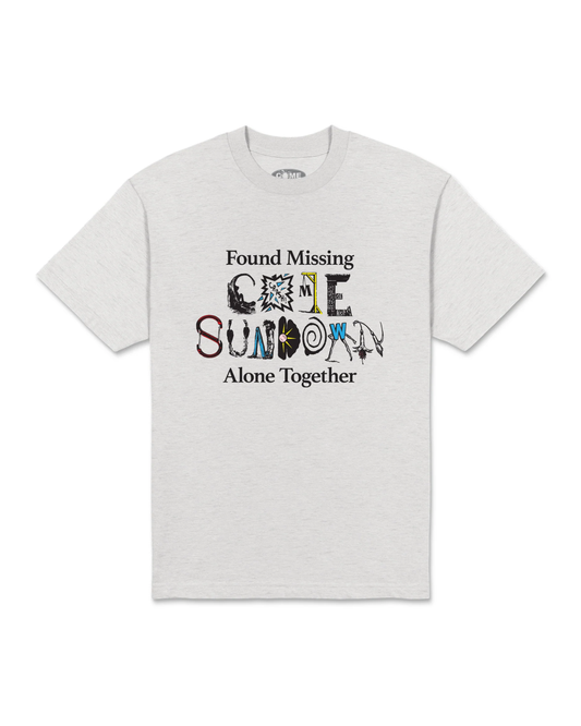 COME SUNDOWN Found Missing S/S Tee - Ash
