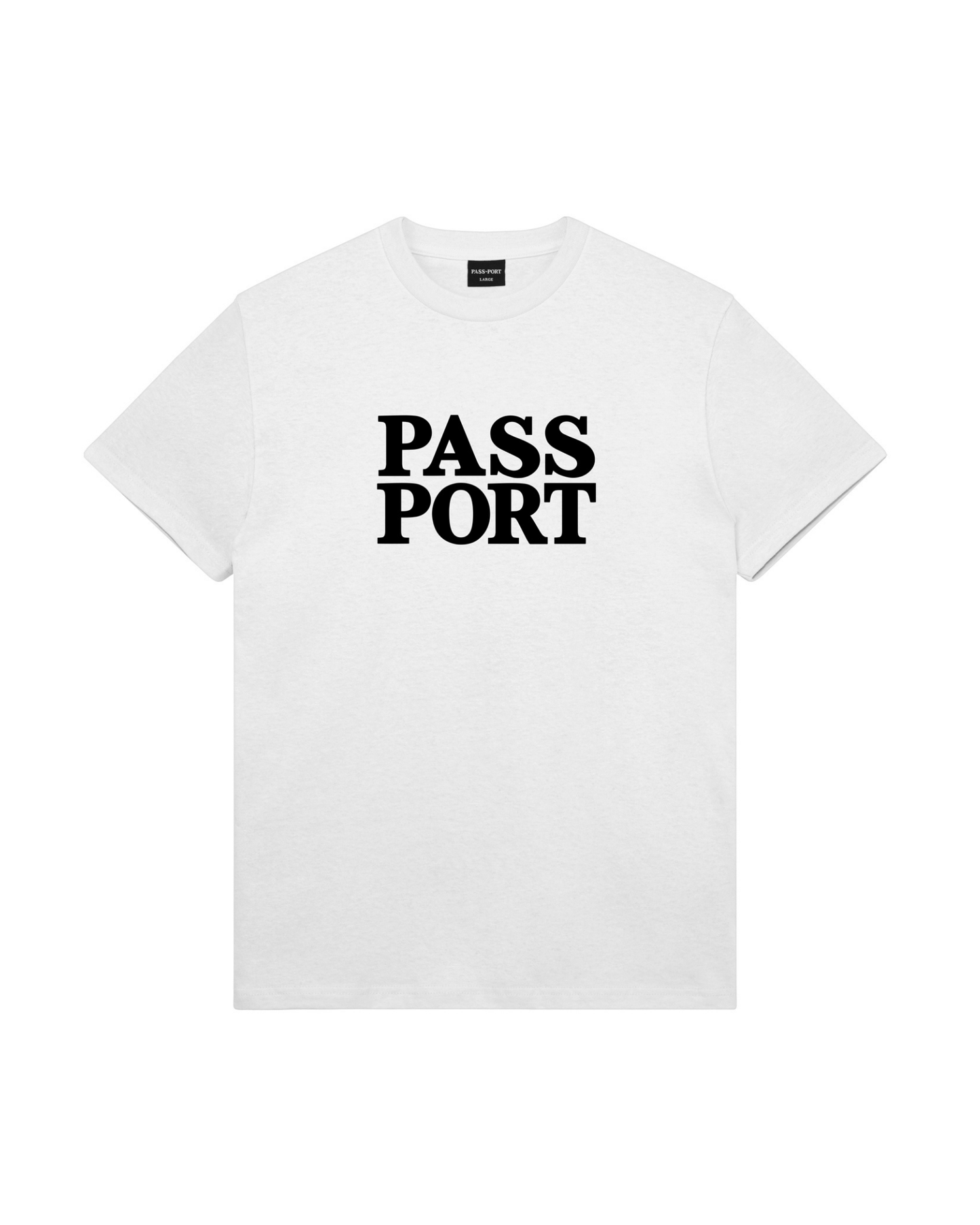 Passport Official Stacked Tee - White
