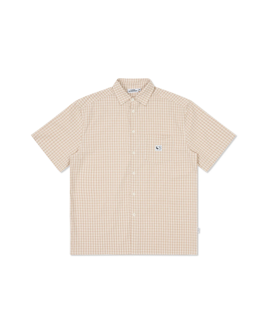 COME SUNDOWN Found Missing Shirt - Light Brown/White