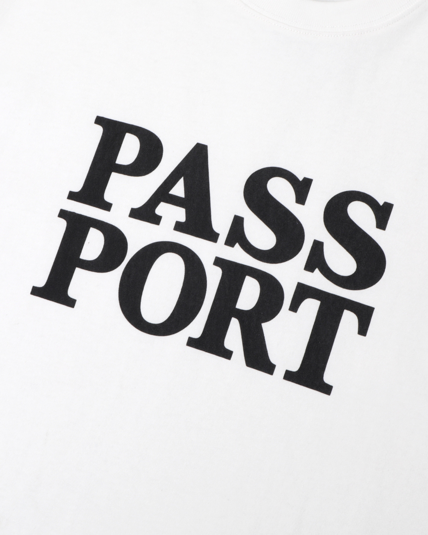 Passport Official Stacked Tee - White