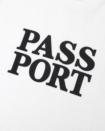 Passport Official Stacked Tee - White