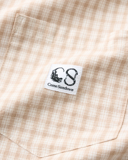 COME SUNDOWN Found Missing Shirt - Light Brown/White