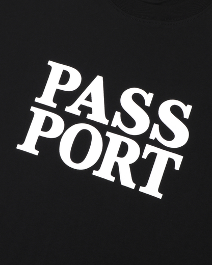Passport Official Stacked Tee - Black
