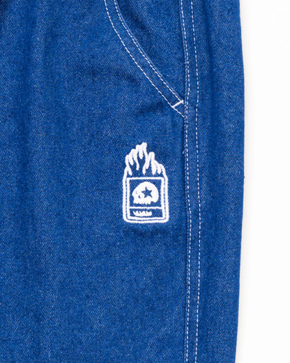 MxMxM Fire Stitch Easy Baggy Pants - Blue