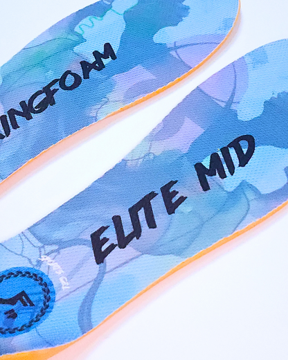 FP Kingfoam Elite Sport Quantum-Heel Mid Insoles - Grey Camo/Black