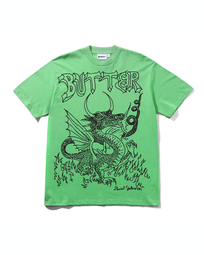 BUTTER GOODS | DANIEL JOHNSTON Dragon Tee - Lime