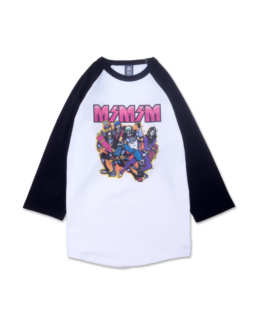 MxMxM Skate Rock And Roll Raglan Tee - White/Black