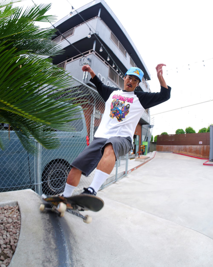 MxMxM Skate Rock And Roll Raglan Tee - White/Black
