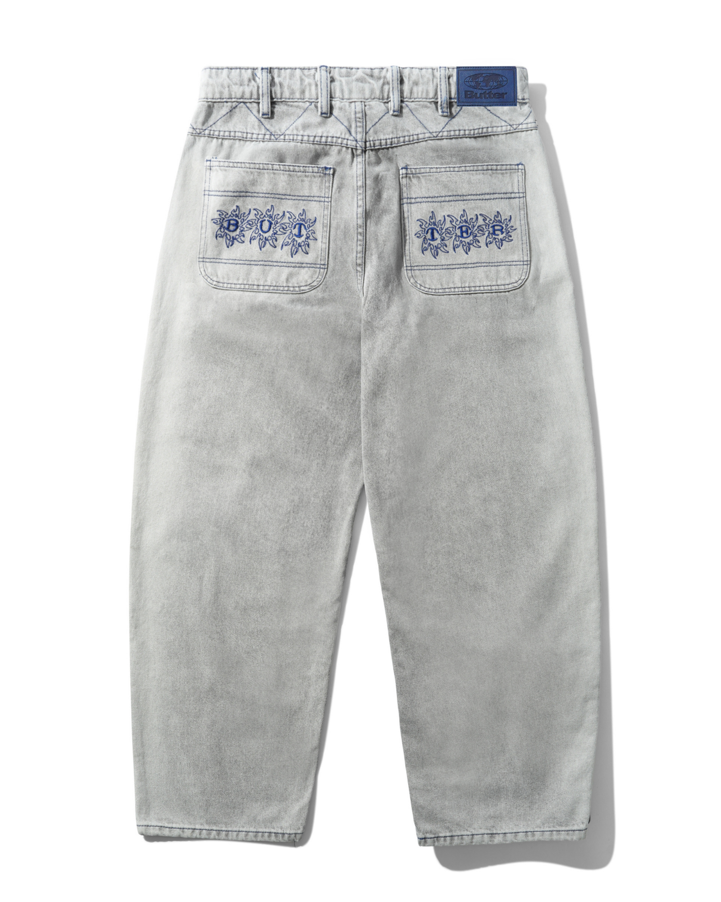 BUTTER GOODS Bronco Denim Jeans - Washed Grey