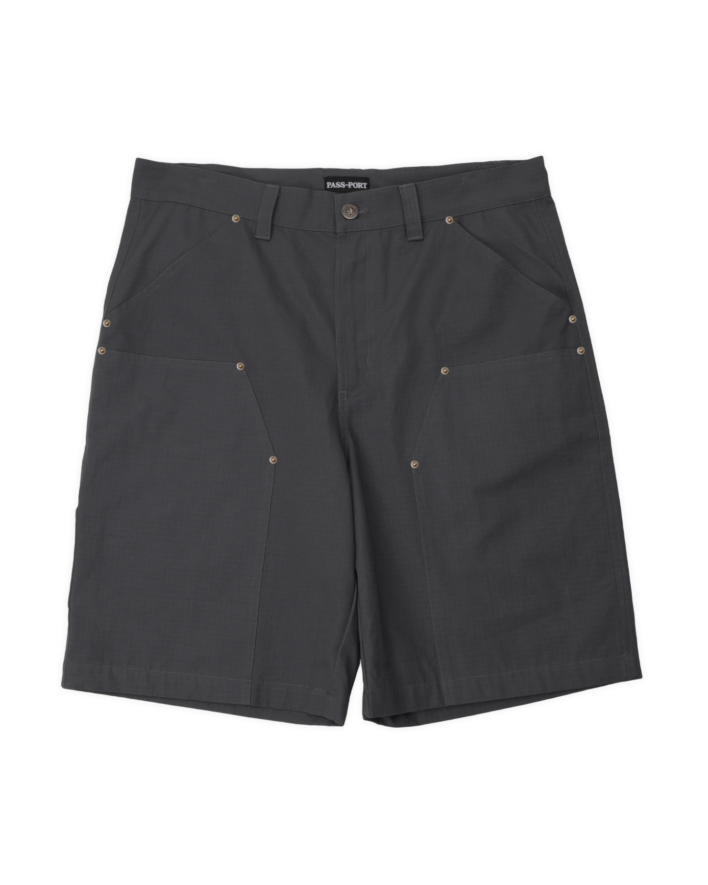 Passport Ripstop Double Knee Diggers Club Short - Dark Charcoal
