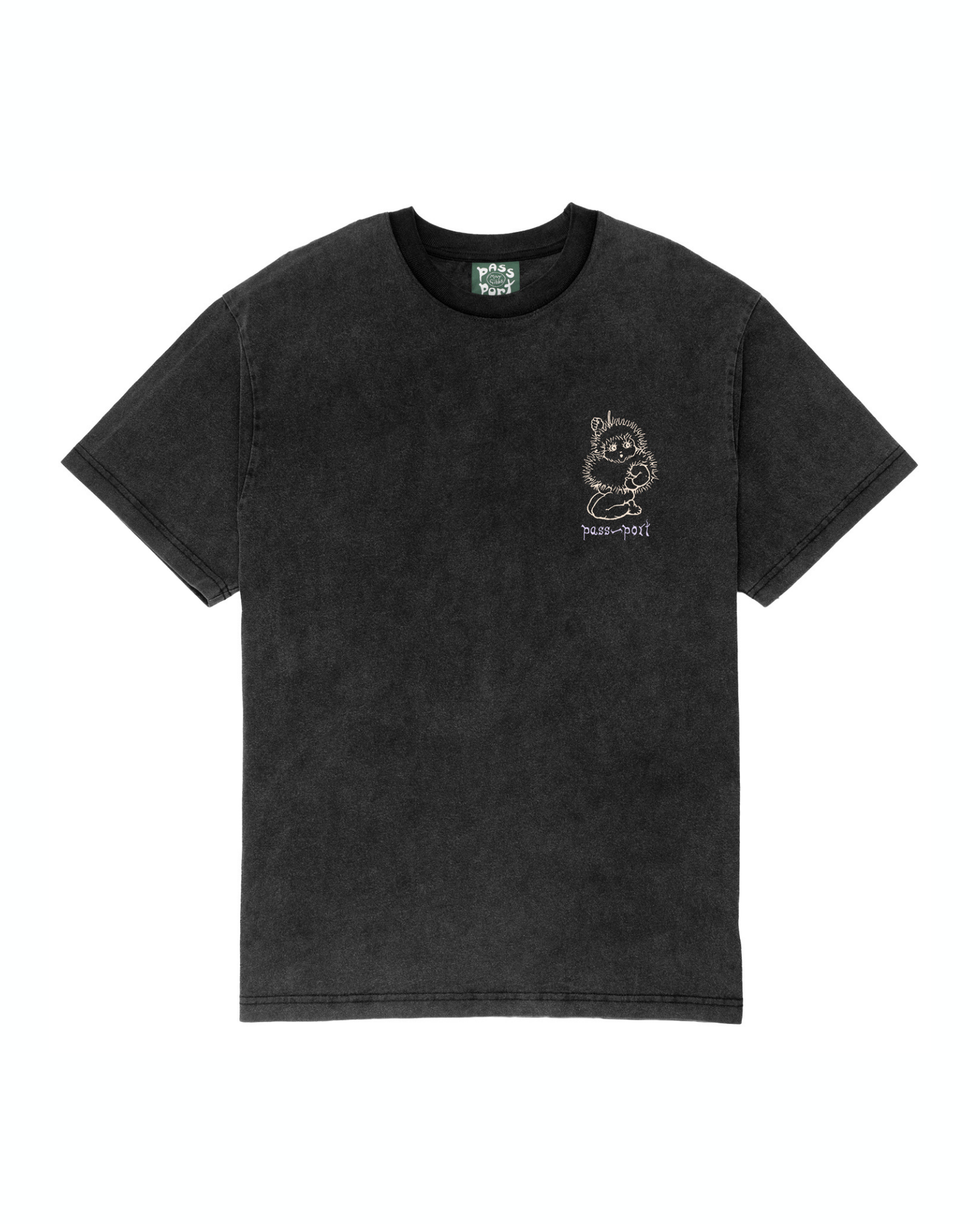 Passport Webbed Bed Tee - Acid Black