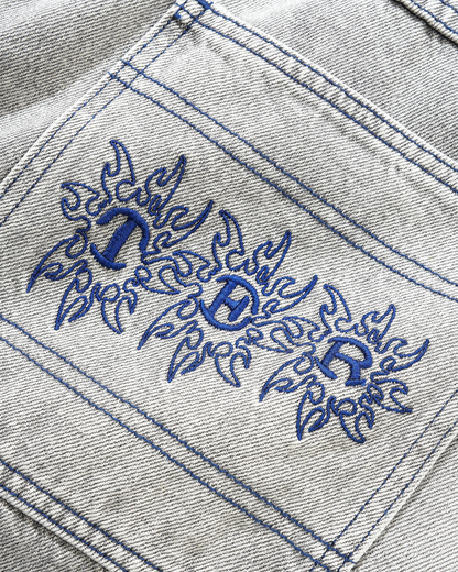 BUTTER GOODS Bronco Denim Jeans - Washed Grey