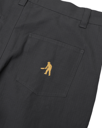 Passport Ripstop Double Knee Diggers Club Short - Dark Charcoal