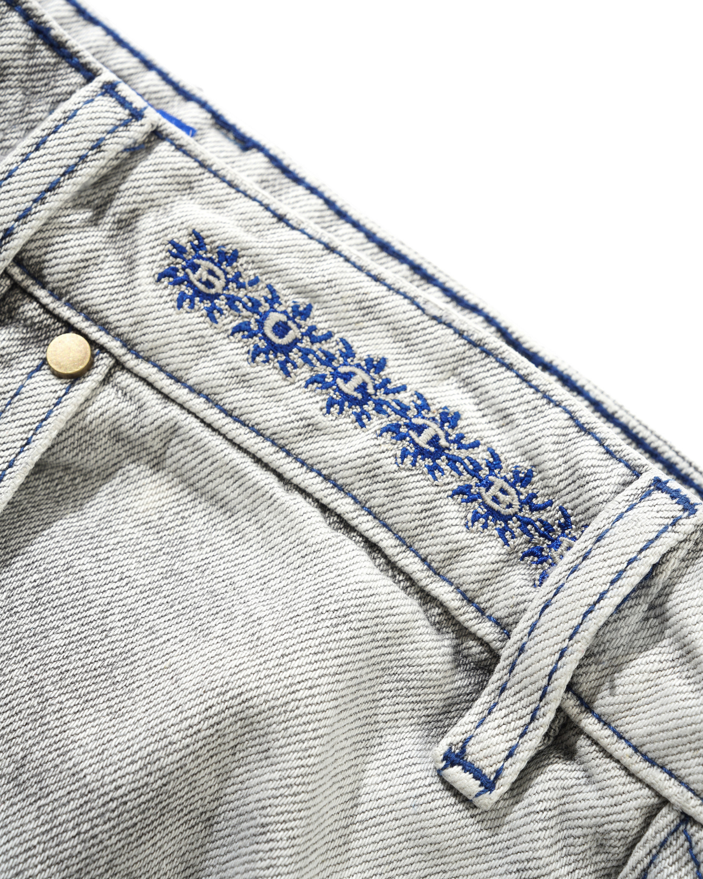 BUTTER GOODS Bronco Denim Jeans - Washed Grey