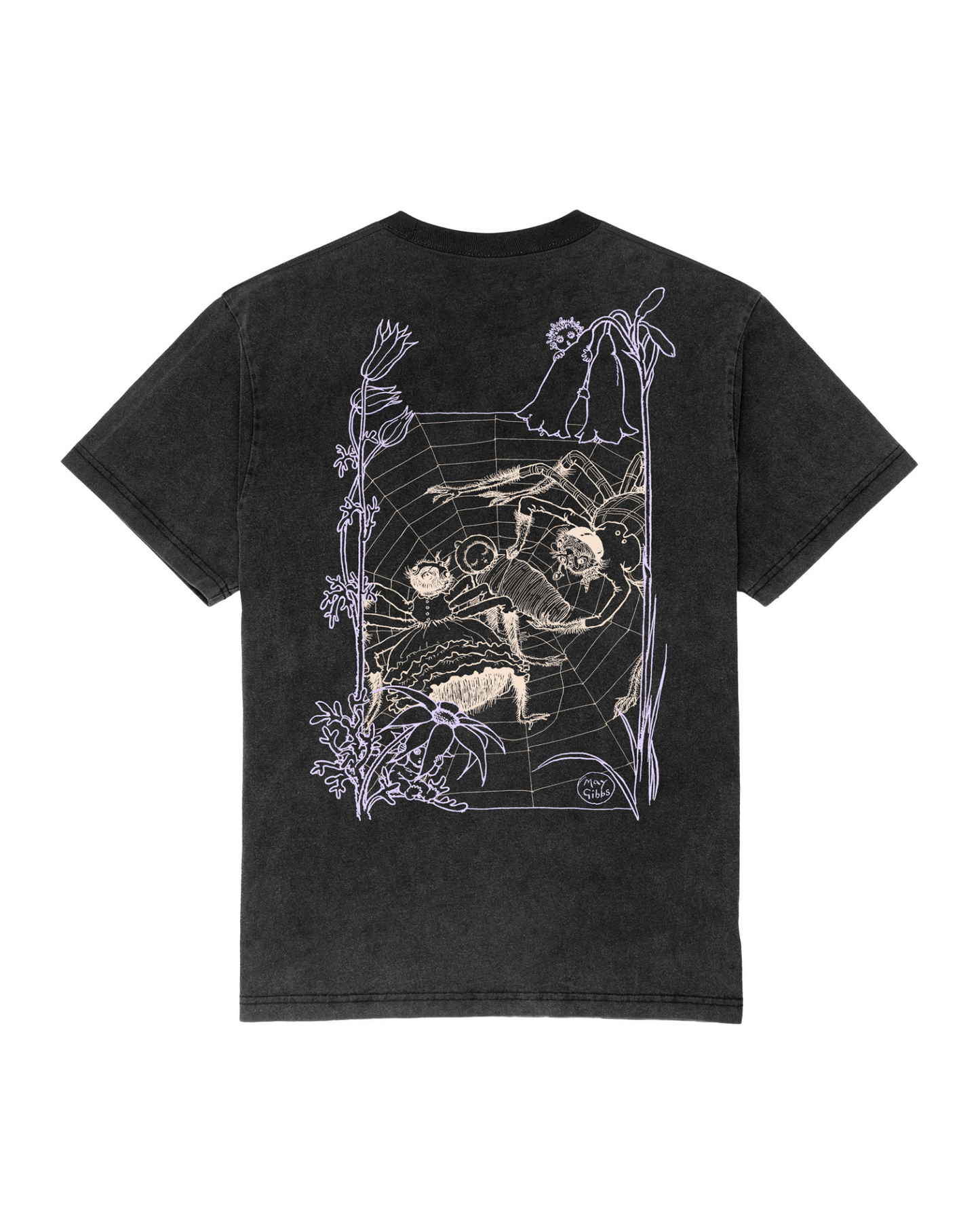 Passport Webbed Bed Tee - Acid Black