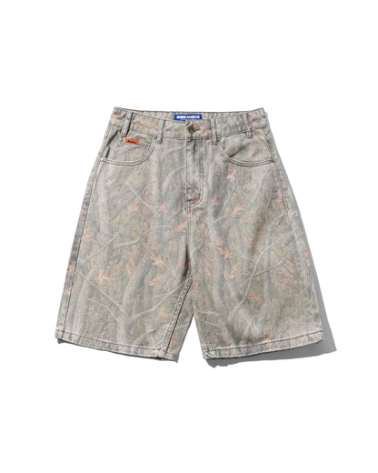 BUTTER GOODS Baggy Denim Shorts - Forest Camo