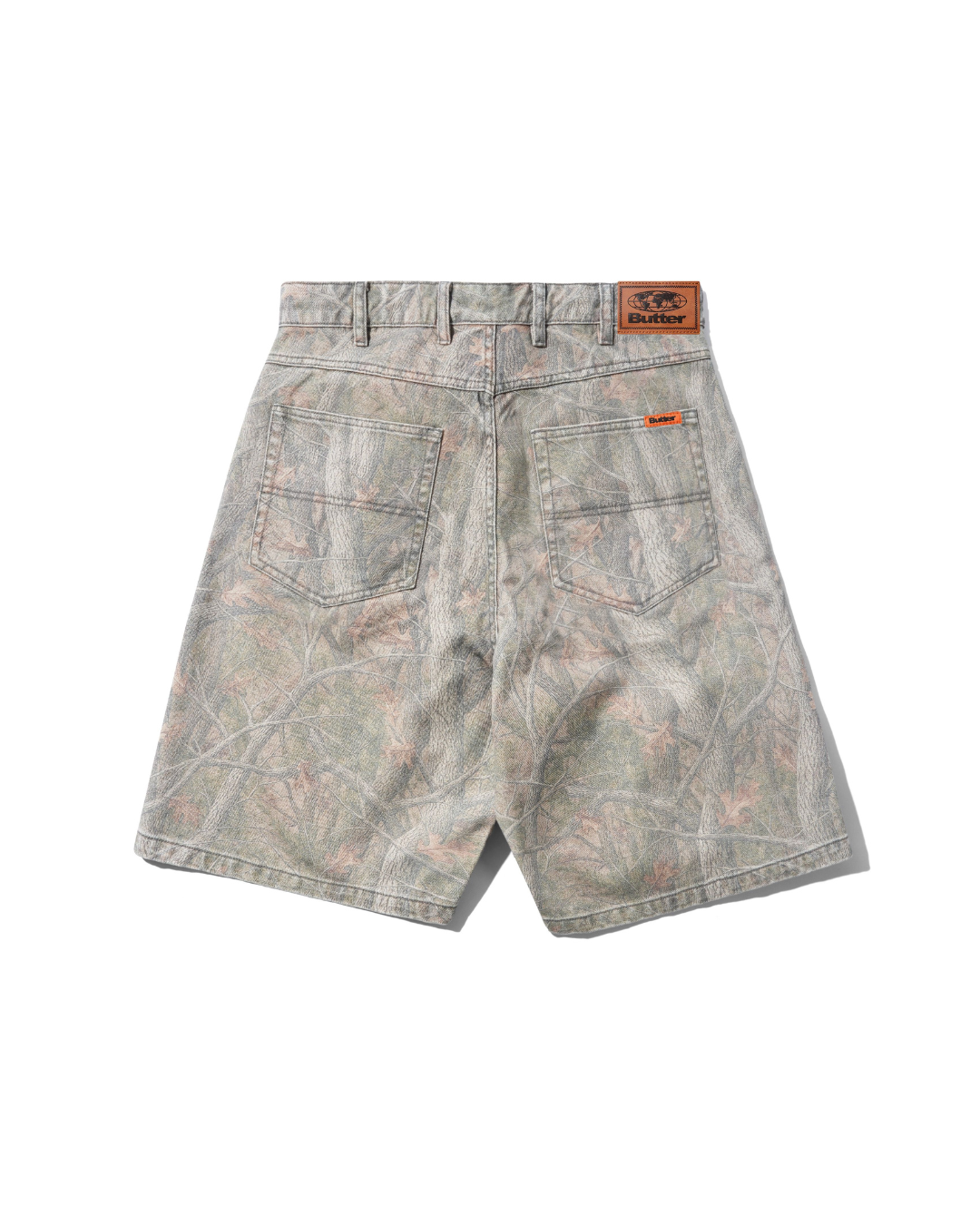 BUTTER GOODS Baggy Denim Shorts - Forest Camo