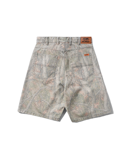 BUTTER GOODS Baggy Denim Shorts - Forest Camo