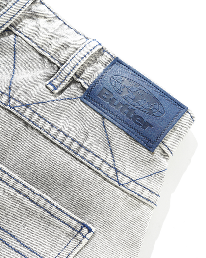 BUTTER GOODS Bronco Denim Jeans - Washed Grey