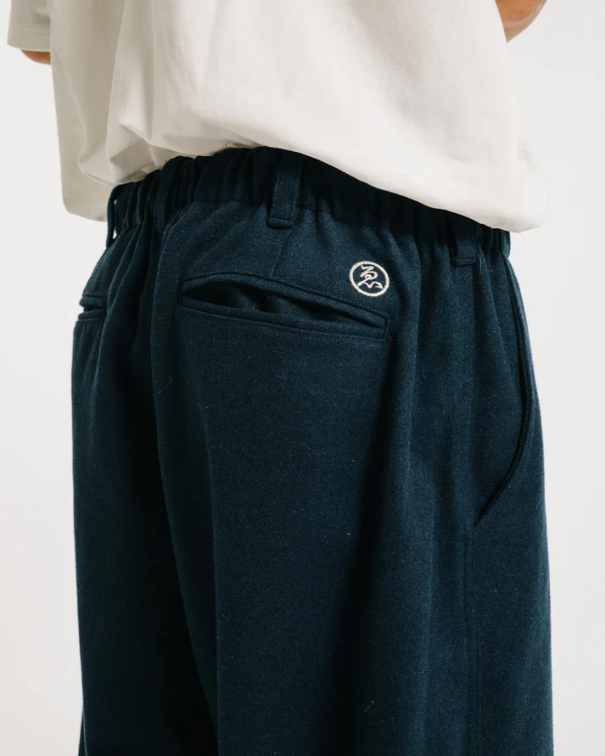 EVISEN 2-Way Wool Wide Pants - Navy