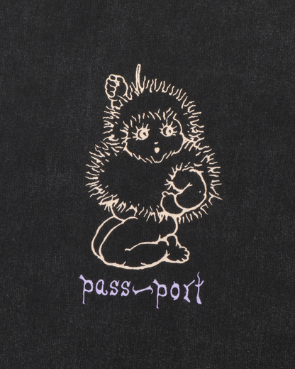 Passport Webbed Bed Tee - Acid Black