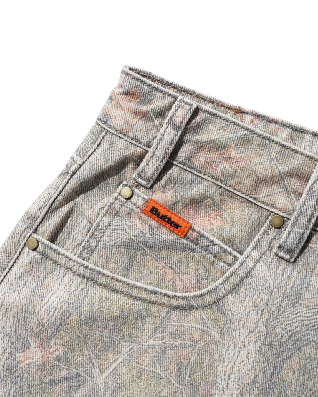 BUTTER GOODS Baggy Denim Shorts - Forest Camo