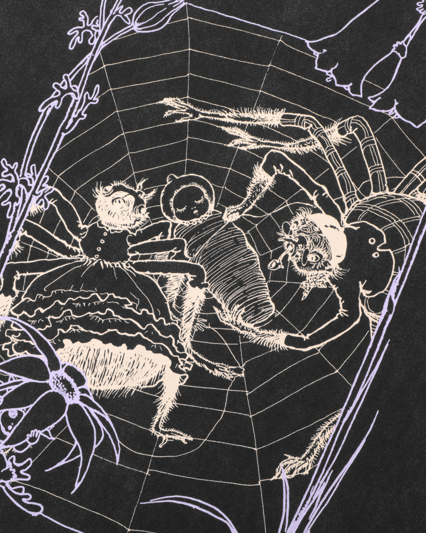 Passport Webbed Bed Tee - Acid Black