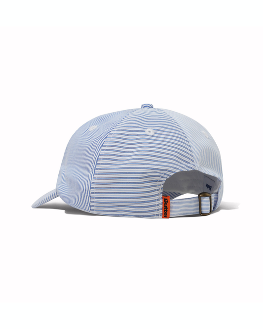 BUTTER GOODS Round Logo 6-Panel  Cap - French Blue Stripe