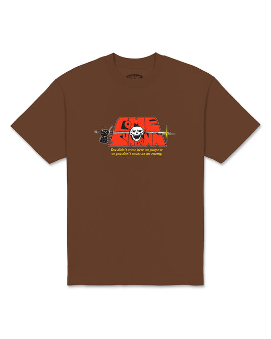 COME SUNDOWN - Split S/S Tee - Brown