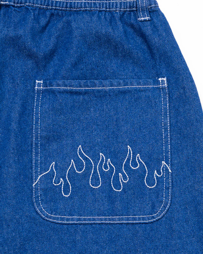 MxMxM Fire Stitch Easy Baggy Pants - Blue